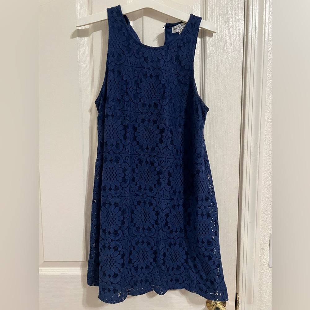 Royal Blue Floral Minidress